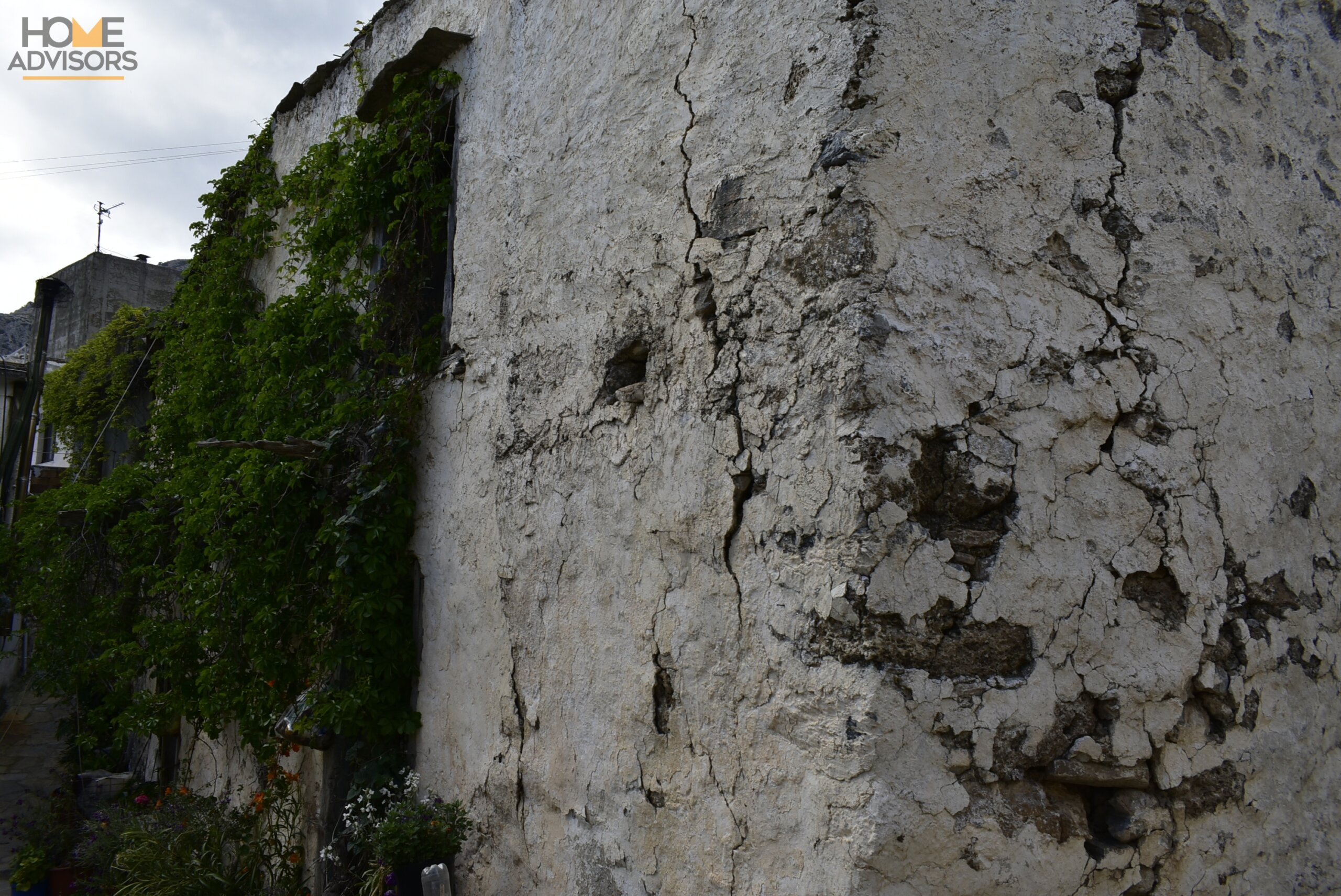 Old stone-building house in Crete